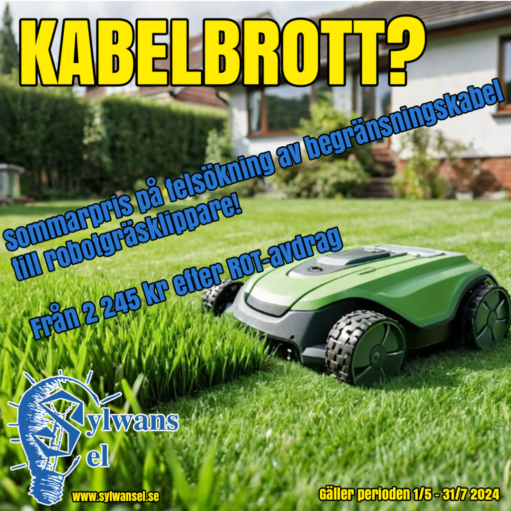 Felsökning begränsningskabel till robotgräsklippare